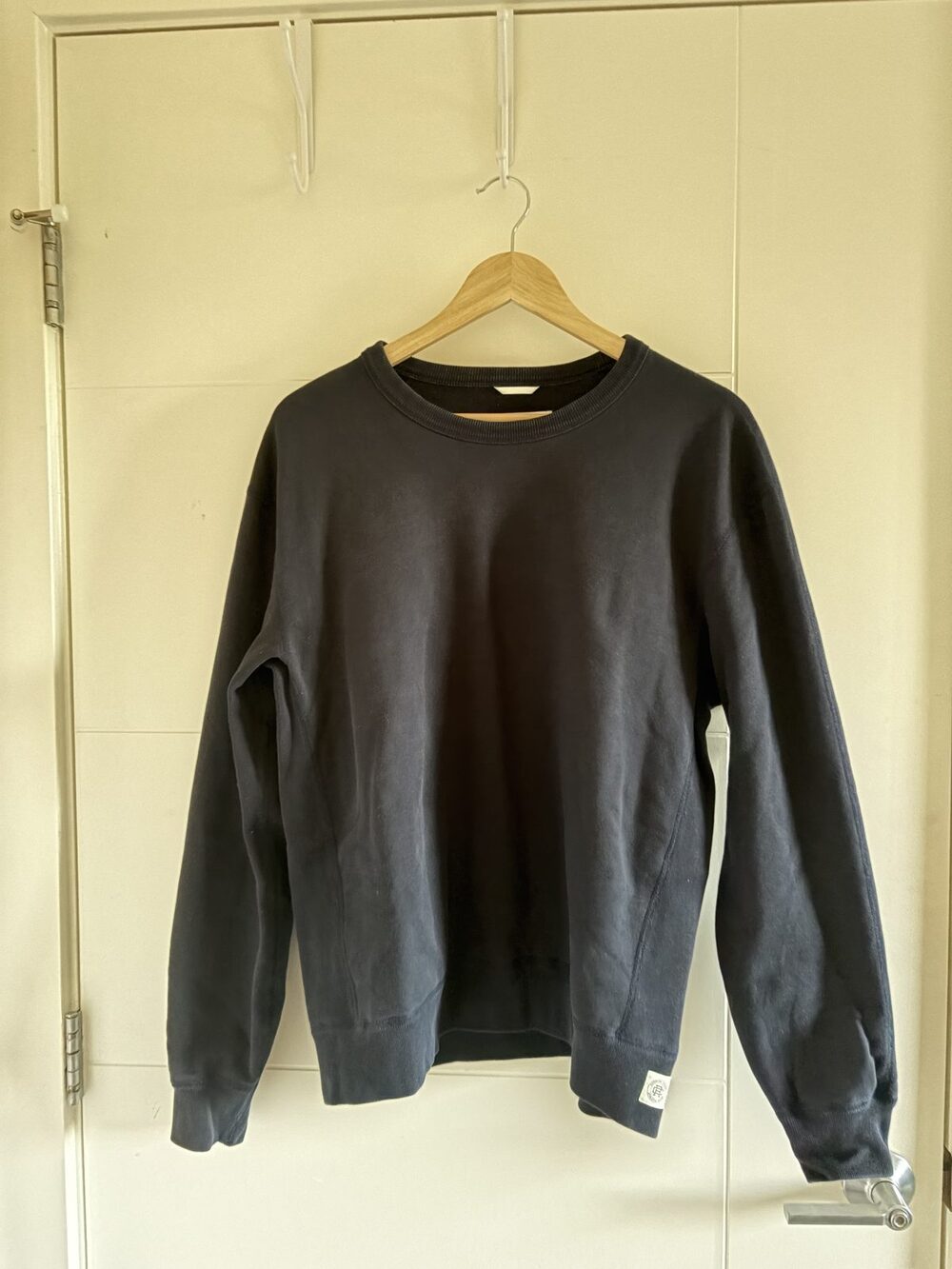 Reigning Champ Terry Crewneck Sweatshirt Navy 100% Cotton Men's Medium